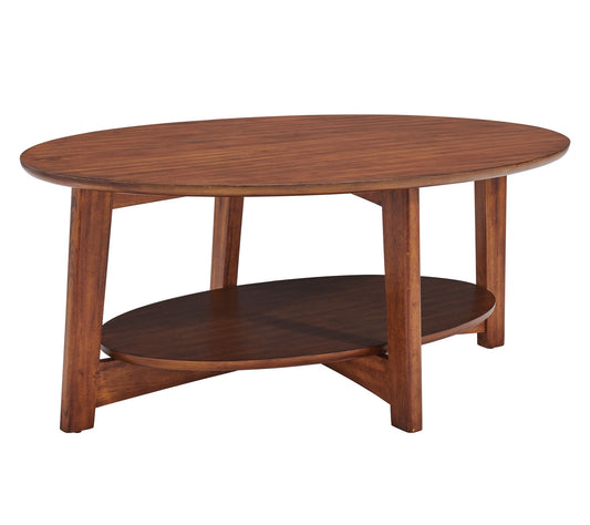 Alaterre Furniture Monterey Oval Mid-Century Coffee Table