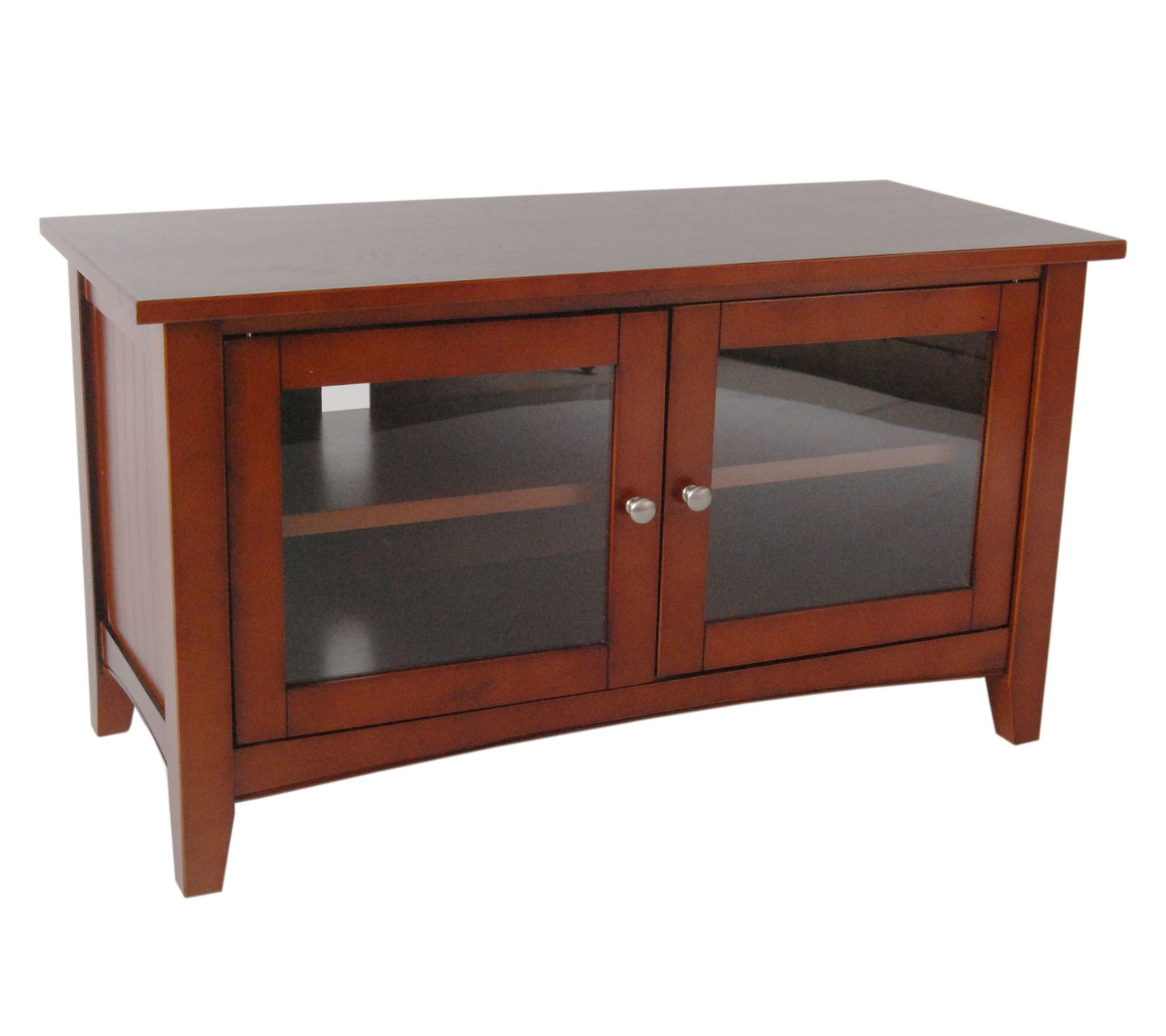 Shaker Cottage 36" TV Stand Storage & OrganizerGlass Cabinet