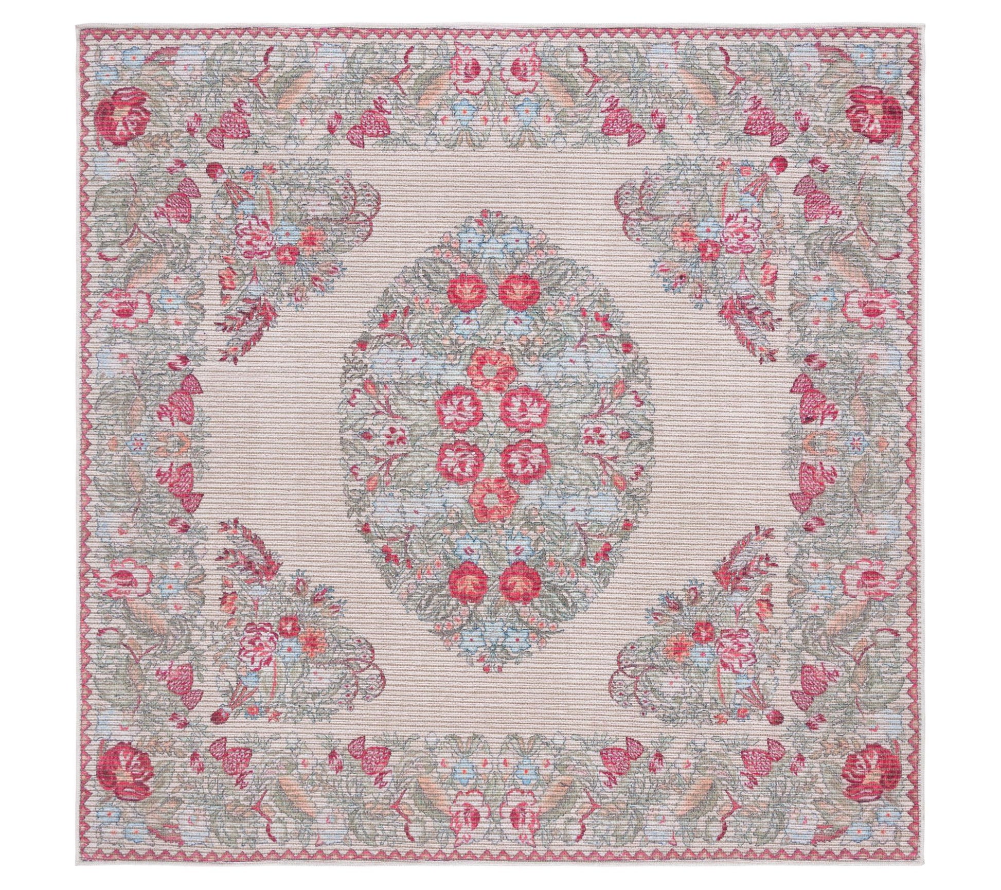 Safavieh Blossom Crest Washable 6'-7" x 6'-7" Square Rug