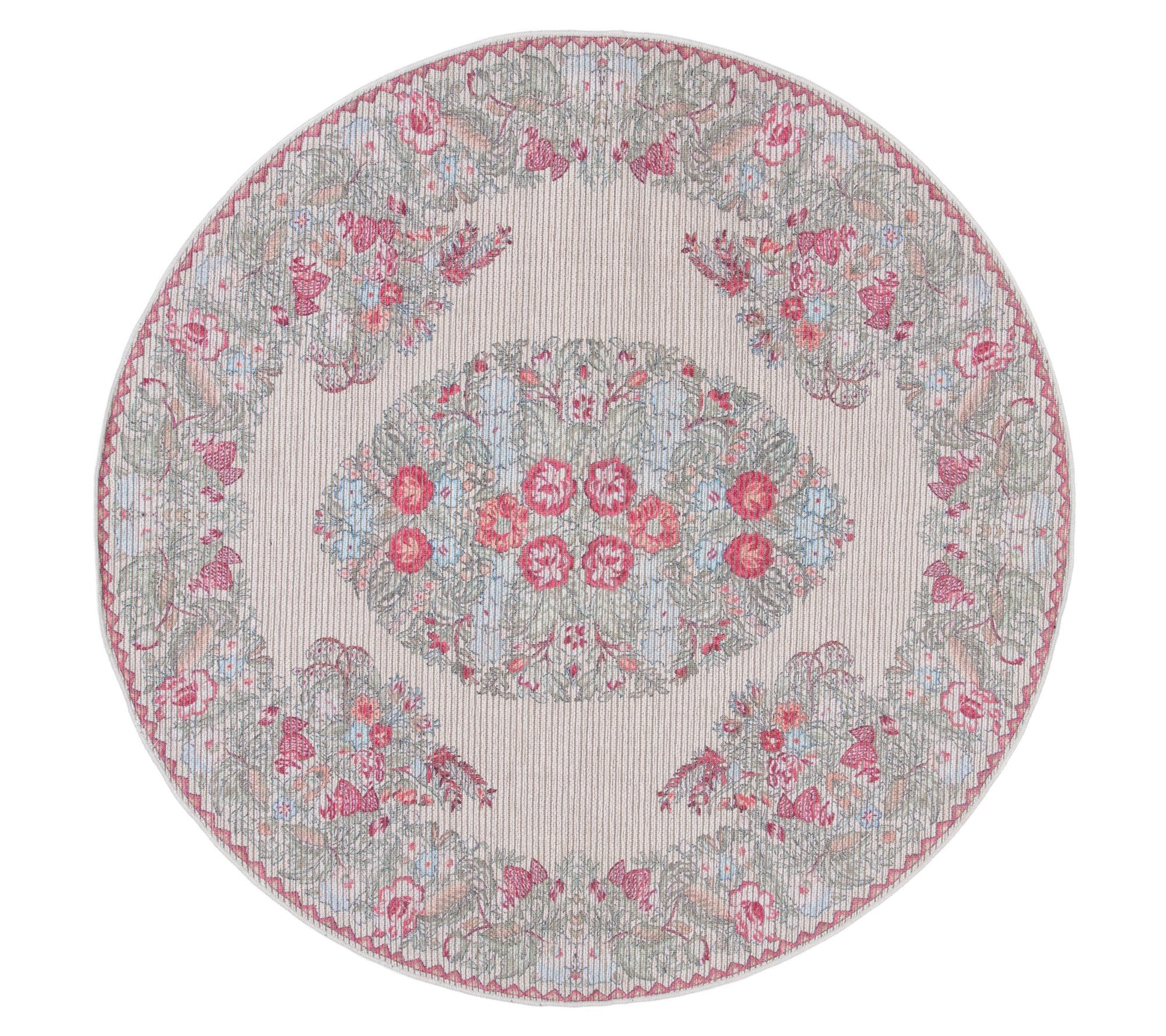 Safavieh Blossom Crest Washable 6'-7" x 6'-7" Round Rug