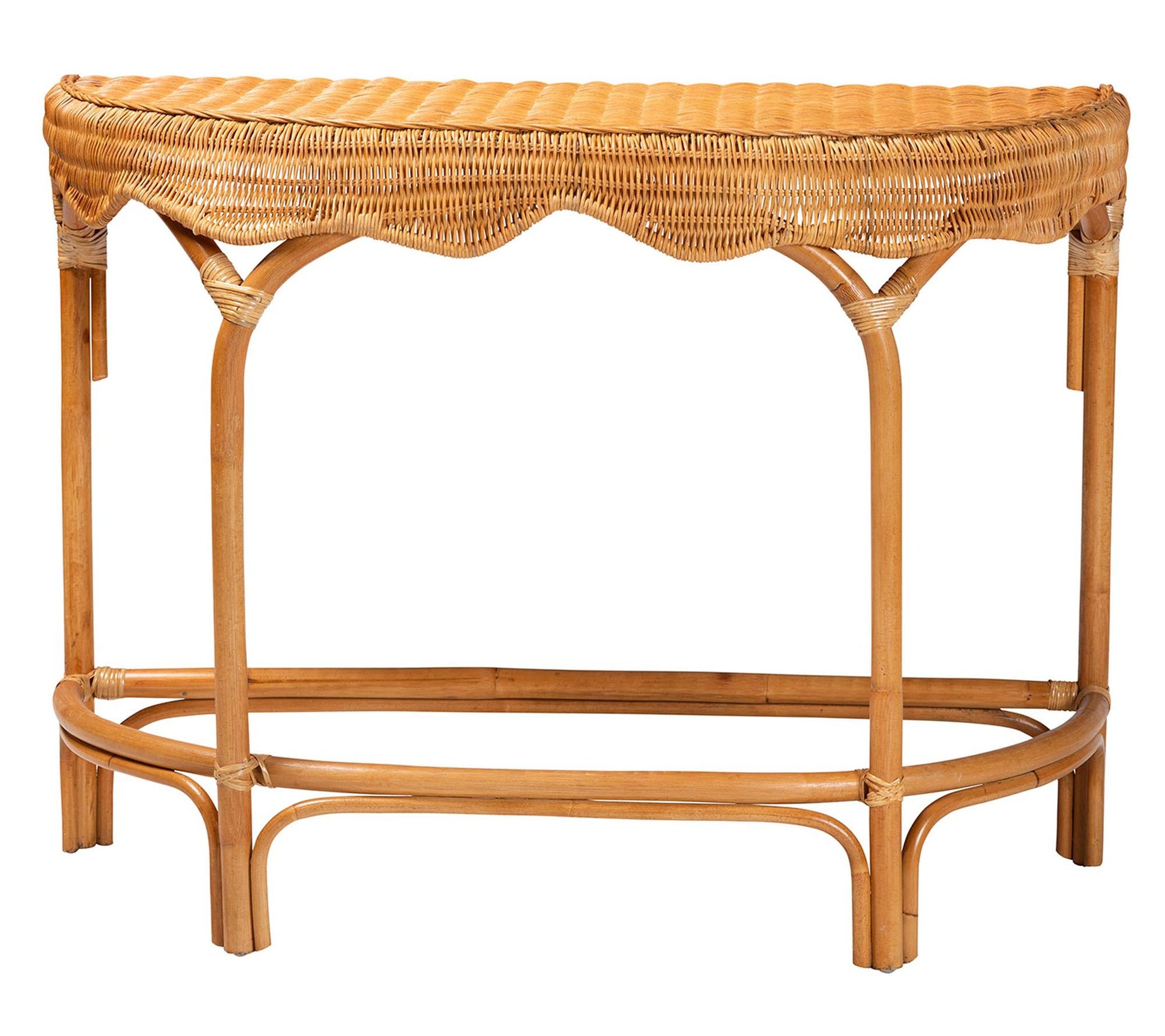 bali & pari Wakana Natural Rattan Console Table