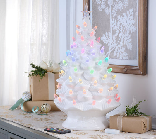 "As Is" Mr. Christmas 24" Ultimate Ceramic RGB Nostalgic Tree