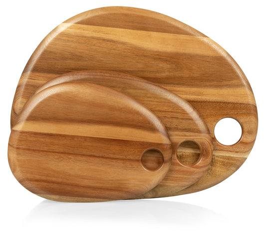 Toscana Set of 3 Pebble Shaped Acacia Serving B oards