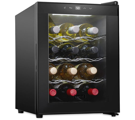 Schmecke 12-Bottle Thermoelectric Black Wine Co oler