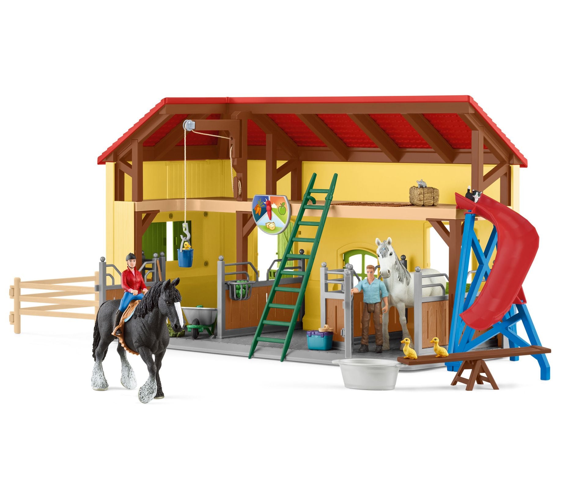 Schleich Farm World Horse Stable 31 Piece Playset