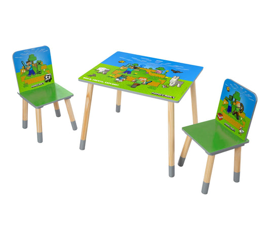 Minecraft Table & 2 Chairs