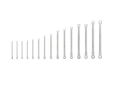 Tekton Fixed/Flex Head Ratcheting Box End Wrench Set, 15 Piece (1/4-1 Inch)