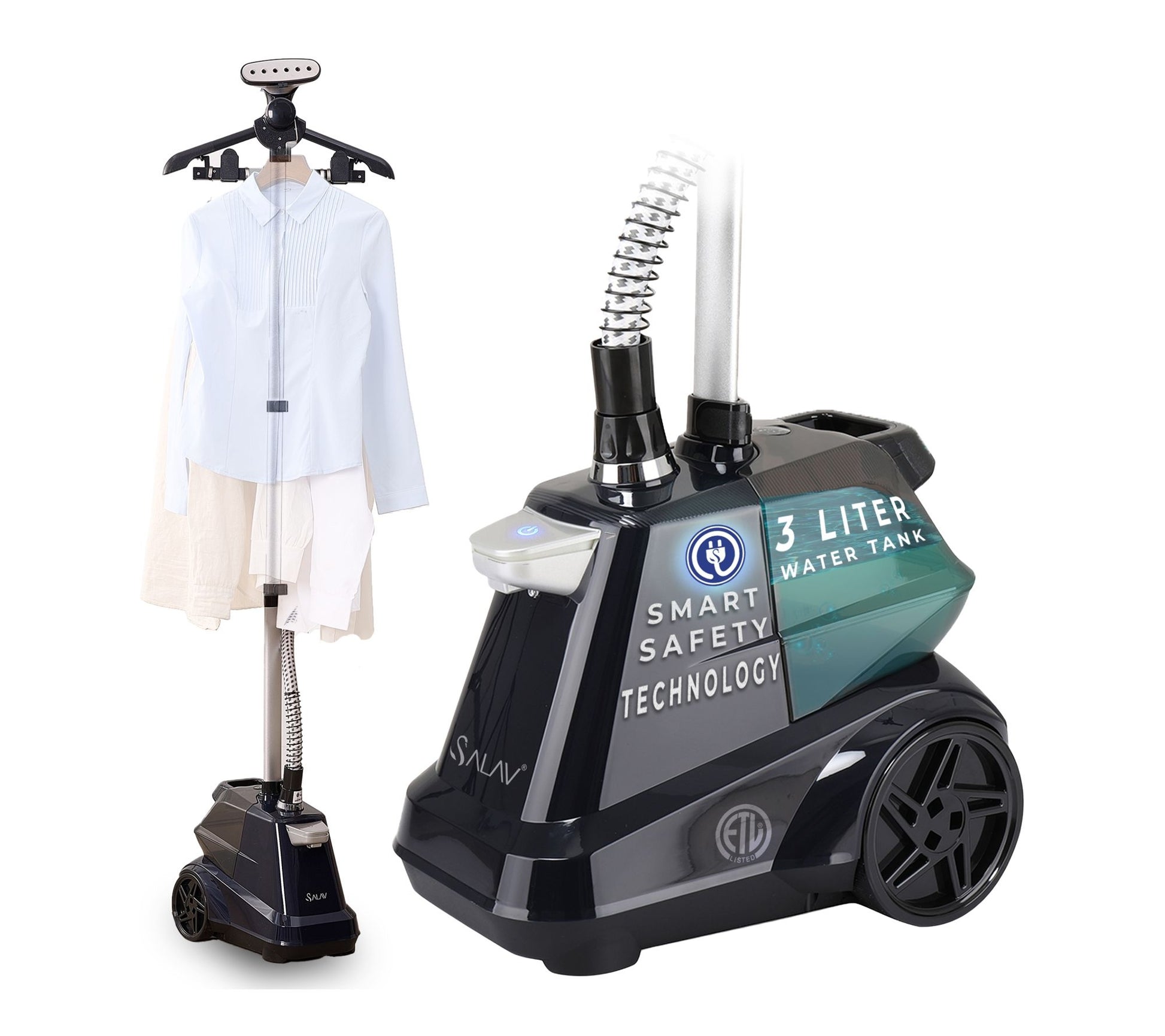 SALAV Commercial-Grade Garment Steamer with Auto-off Safety