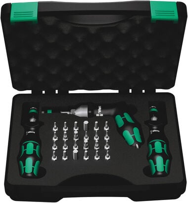 Wera Tools 7445/46/47 Kraftform Torque Screwdriver Set 27pc